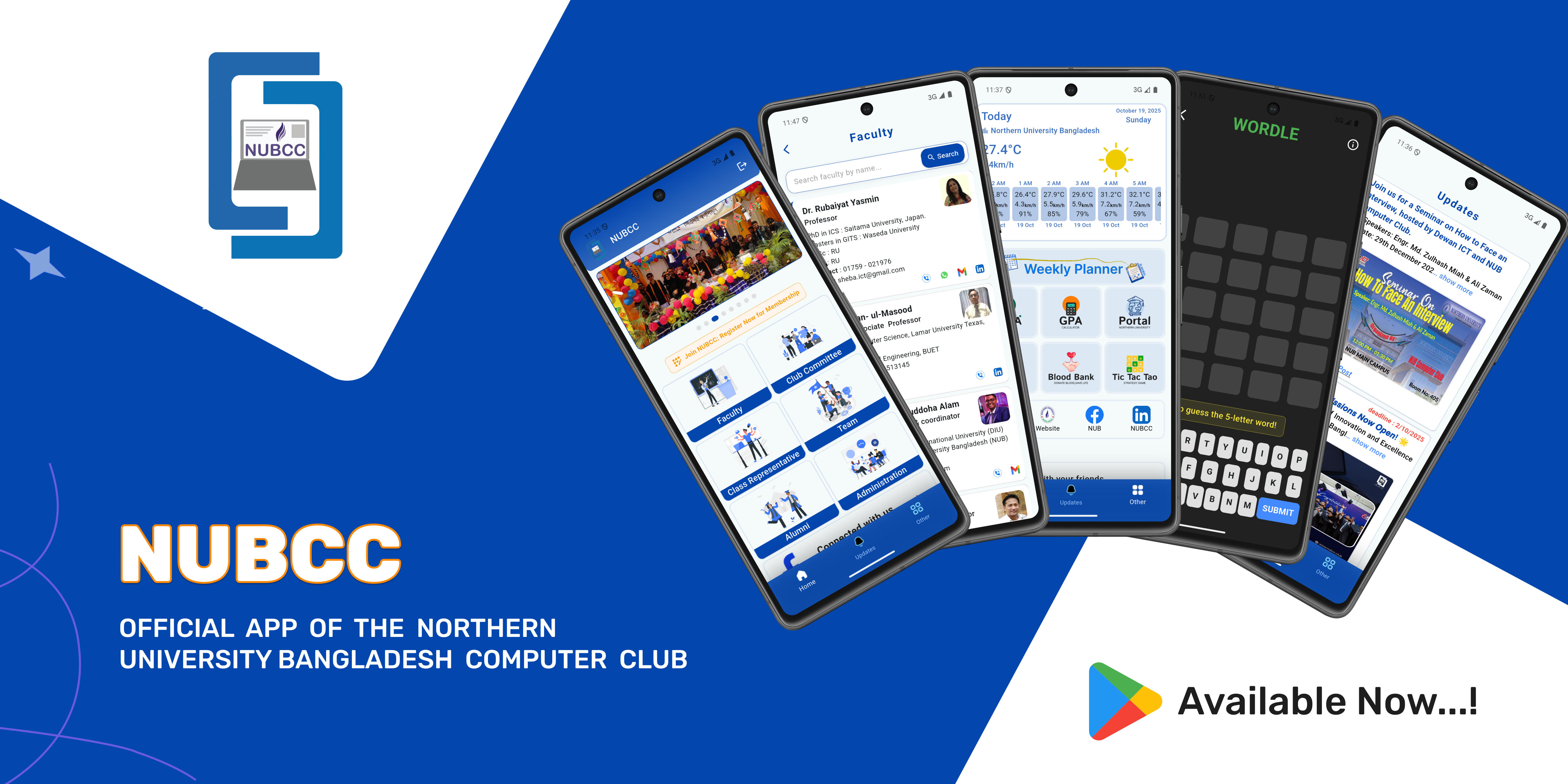 Screenshot of NUBCC - University App